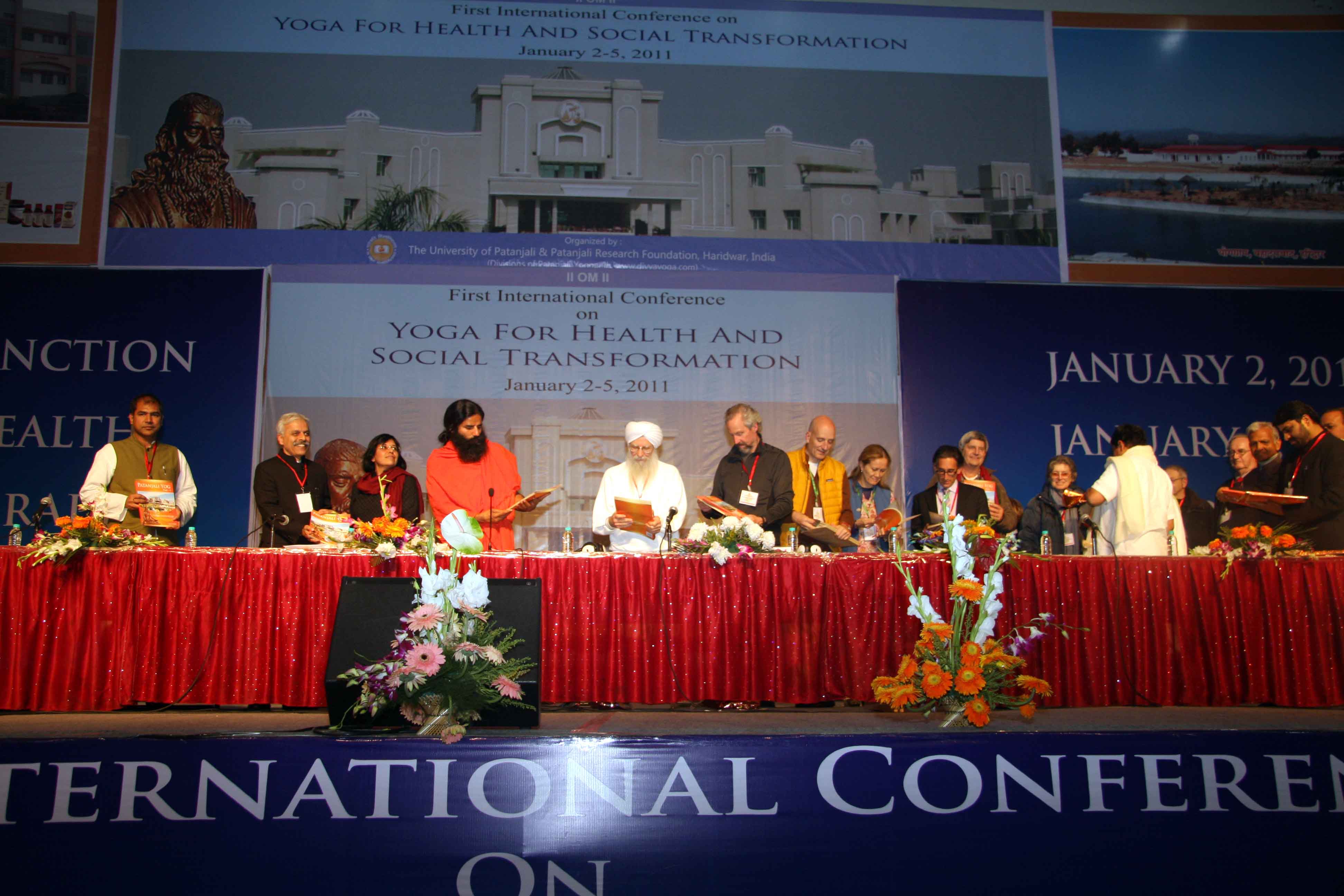 Inaugration cermenony Of the Revised version Of Patanjali Yog Book Part 1 at First International Conference